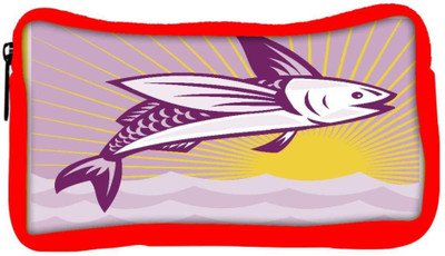 

Snoogg Eco Friendly Canvas Flying Fish At Sea Ocean Square Retro Student Pen Pencil Case Coin Purse Pouch Cosmetic Makeup Bag (RED) Pouch(Multicolor)