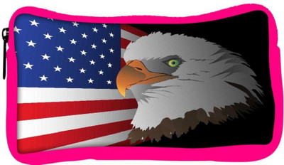 

Snoogg Eco Friendly Canvas Flag Background With Eagle Student Pen Pencil Case Coin Purse Pouch Cosmetic Makeup Bag (PINK) Pouch(Multicolor)