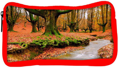

Snoogg Eco Friendly Canvas Orange Leaves Designer Student Pen Pencil Case Coin Purse Pouch Cosmetic Makeup Bag (RED) Pouch(Multicolor)