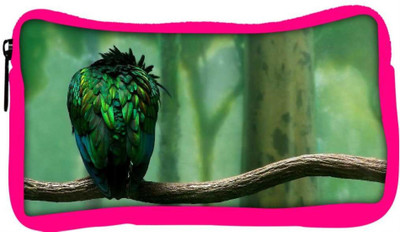 

Snoogg Eco Friendly Canvas Green Feathered Bird Designer Student Pen Pencil Case Coin Purse Pouch Cosmetic Makeup Bag (PINK) Pouch(Multicolor)