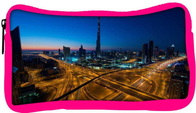 

Snoogg Eco Friendly Canvas Street View At Nite Designer Student Pen Pencil Case Coin Purse Pouch Cosmetic Makeup Bag (PINK) Pouch(Multicolor)