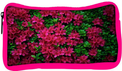 

Snoogg Eco Friendly Canvas Red And Green Leaves Designer Student Pen Pencil Case Coin Purse Pouch Cosmetic Makeup Bag (PINK) Pouch(Multicolor)