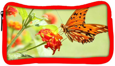 

Snoogg Eco Friendly Canvas Orange Butterfly Designer Student Pen Pencil Case Coin Purse Pouch Cosmetic Makeup Bag (RED) Pouch(Multicolor)