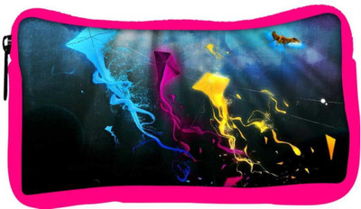 

Snoogg Eco Friendly Canvas Colorful Kites Designer Student Pen Pencil Case Coin Purse Pouch Cosmetic Makeup Bag (PINK) Pouch(Multicolor)
