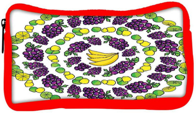 

Snoogg Eco Friendly Canvas Multiple Fruits Designer Student Pen Pencil Case Coin Purse Pouch Cosmetic Makeup Bag (RED) Pouch(Multicolor)