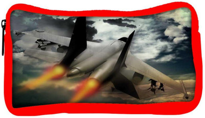 

Snoogg Eco Friendly Canvas Fighter Jet Student Pen Pencil Case Coin Purse Pouch Cosmetic Makeup Bag (RED) Pouch(Multicolor)