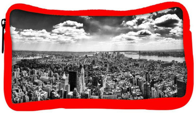

Snoogg Eco Friendly Canvas Black And White New York City Designer Student Pen Pencil Case Coin Purse Pouch Cosmetic Makeup Bag (RED) Pouch(Multicolor)