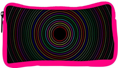 

Snoogg Eco Friendly Canvas Circular Student Pen Pencil Case Coin Purse Pouch Cosmetic Makeup Bag (PINK) Pouch(Multicolor)