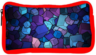 

Snoogg Eco Friendly Canvas Colorful Blocks Designer Student Pen Pencil Case Coin Purse Pouch Cosmetic Makeup Bag (RED) Pouch(Multicolor)