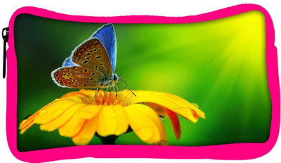 

Snoogg Eco Friendly Canvas Butterfly In Sunflower Designer Student Pen Pencil Case Coin Purse Pouch Cosmetic Makeup Bag (PINK) Pouch(Multicolor)