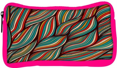 

Snoogg Eco Friendly Canvas Vector Hand Drawn Waves Texture Student Pen Pencil Case Coin Purse Pouch Cosmetic Makeup Bag (PINK) Pouch(Multicolor)