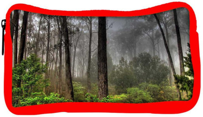 

Snoogg Eco Friendly Canvas Black Forest Designer Student Pen Pencil Case Coin Purse Pouch Cosmetic Makeup Bag (RED) Pouch(Multicolor)