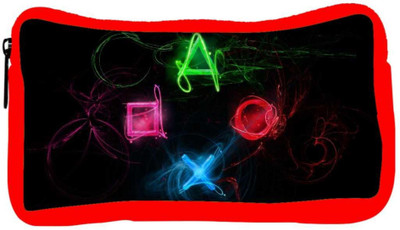 

Snoogg Eco Friendly Canvas Neon Playstation Buttons Designer Student Pen Pencil Case Coin Purse Pouch Cosmetic Makeup Bag (RED) Pouch(Multicolor)