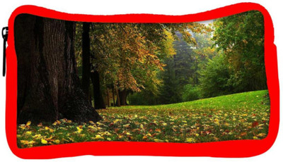 

Snoogg Eco Friendly Canvas Green Garden Dense Forest Designer Student Pen Pencil Case Coin Purse Pouch Cosmetic Makeup Bag (RED) Pouch(Multicolor)