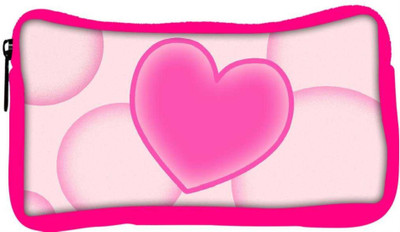

Snoogg Eco Friendly Canvas Pink Heart Designer Student Pen Pencil Case Coin Purse Pouch Cosmetic Makeup Bag (PINK) Pouch(Multicolor)
