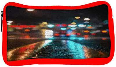 

Snoogg Eco Friendly Canvas Wet Road Parallax Student Pen Pencil Case Coin Purse Pouch Cosmetic Makeup Bag (RED) Pouch(Multicolor)