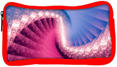 

Snoogg Eco Friendly Canvas Glowing Spiral Abstract Designer Student Pen Pencil Case Coin Purse Pouch Cosmetic Makeup Bag (RED) Pouch(Multicolor)