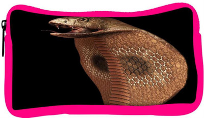

Snoogg Eco Friendly Canvas Cobra Student Pen Pencil Case Coin Purse Pouch Cosmetic Makeup Bag (PINK) Pouch(Multicolor)