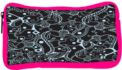 

Snoogg Eco Friendly Canvas Abstract Black Pattern Design Designer Student Pen Pencil Case Coin Purse Pouch Cosmetic Makeup Bag (PINK) Pouch(Multicolor)