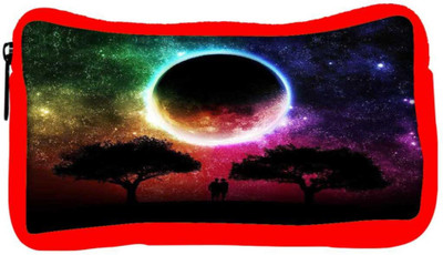 

Snoogg Eco Friendly Canvas Universe Graphic Print Student Pen Pencil Case Coin Purse Pouch Cosmetic Makeup Bag (RED) Pouch(Multicolor)
