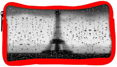 

Snoogg Eco Friendly Canvas Rainy Paris Student Pen Pencil Case Coin Purse Pouch Cosmetic Makeup Bag (RED) Pouch(Multicolor)