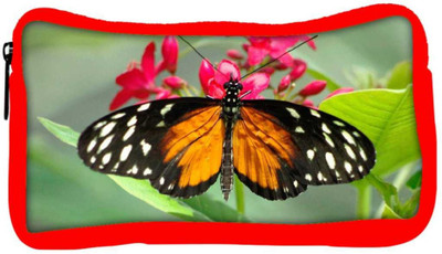 

Snoogg Eco Friendly Canvas Dragon Butterfly Designer Student Pen Pencil Case Coin Purse Pouch Cosmetic Makeup Bag (RED) Pouch(Multicolor)
