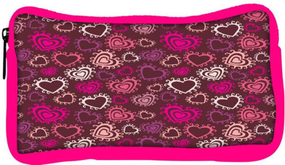 

Snoogg Eco Friendly Canvas Multivolor Hearts Designer Student Pen Pencil Case Coin Purse Pouch Cosmetic Makeup Bag (PINK) Pouch(Multicolor)