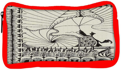 

Snoogg Eco Friendly Canvas Abstract Play Card Vintage Student Pen Pencil Case Coin Purse Pouch Cosmetic Makeup Bag (RED) Pouch(Multicolor)