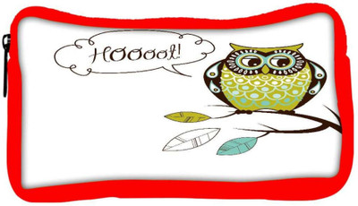 

Snoogg Eco Friendly Canvas Cute Vector Owl Hoooot Card Student Pen Pencil Case Coin Purse Pouch Cosmetic Makeup Bag (RED) Pouch(Multicolor)