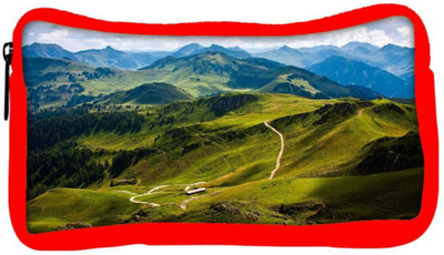 

Snoogg Eco Friendly Canvas Green Mountains Designer Student Pen Pencil Case Coin Purse Pouch Cosmetic Makeup Bag (RED) Pouch(Multicolor)