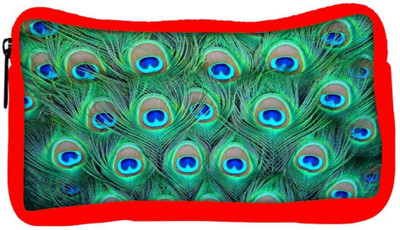 

Snoogg Eco Friendly Canvas Peacock Pattern 2 Student Pen Pencil Case Coin Purse Pouch Cosmetic Makeup Bag (RED) Pouch(Multicolor)