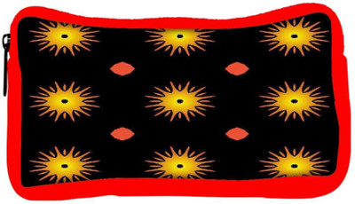 

Snoogg Eco Friendly Canvas Glowing Sun Designer Student Pen Pencil Case Coin Purse Pouch Cosmetic Makeup Bag (RED) Pouch(Multicolor)