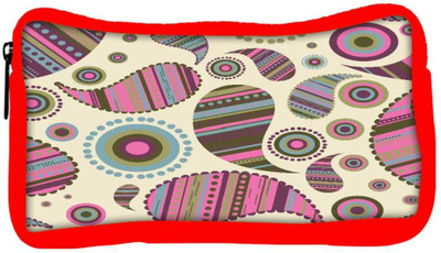

Snoogg Eco Friendly Canvas Cream Abstract Pattern Designer Student Pen Pencil Case Coin Purse Pouch Cosmetic Makeup Bag (RED) Pouch(Multicolor)