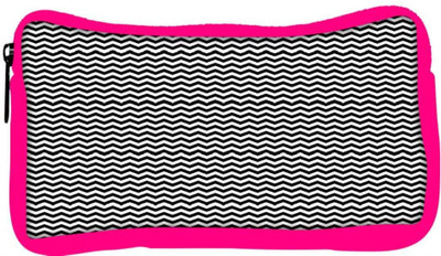 

Snoogg Eco Friendly Canvas Black And White Strips Designer Student Pen Pencil Case Coin Purse Pouch Cosmetic Makeup Bag (PINK) Pouch(Multicolor)