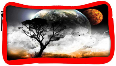 

Snoogg Eco Friendly Canvas Amazing Evening Curse Designer Student Pen Pencil Case Coin Purse Pouch Cosmetic Makeup Bag (RED) Pouch(Multicolor)