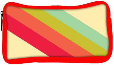 

Snoogg Eco Friendly Canvas Pastel Stripes Vector Designer Student Pen Pencil Case Coin Purse Pouch Cosmetic Makeup Bag (RED) Pouch(Multicolor)