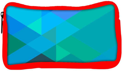 

Snoogg Eco Friendly Canvas Blue Rhombuses Student Pen Pencil Case Coin Purse Pouch Cosmetic Makeup Bag (RED) Pouch(Multicolor)