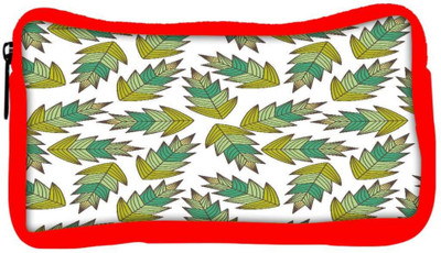 

Snoogg Eco Friendly Canvas A Seamless Leaf Pattern Student Pen Pencil Case Coin Purse Pouch Cosmetic Makeup Bag (RED) Pouch(Multicolor)