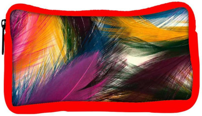 

Snoogg Eco Friendly Canvas Feather Strokes Student Pen Pencil Case Coin Purse Pouch Cosmetic Makeup Bag (RED) Pouch(Multicolor)