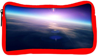 

Snoogg Eco Friendly Canvas Sunrise From Space Student Pen Pencil Case Coin Purse Pouch Cosmetic Makeup Bag (RED) Pouch(Multicolor)
