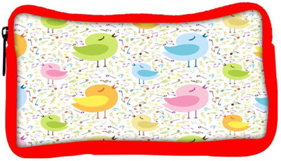 

Snoogg Eco Friendly Canvas Singing Birds Designer Student Pen Pencil Case Coin Purse Pouch Cosmetic Makeup Bag (RED) Pouch(Multicolor)