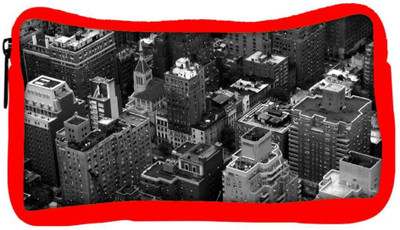 

Snoogg Eco Friendly Canvas Black And White City Designer Student Pen Pencil Case Coin Purse Pouch Cosmetic Makeup Bag (RED) Pouch(Multicolor)