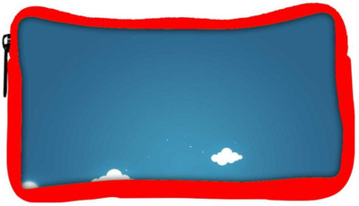 

Snoogg Eco Friendly Canvas Multiple Clouds Designer Student Pen Pencil Case Coin Purse Pouch Cosmetic Makeup Bag (RED) Pouch(Multicolor)