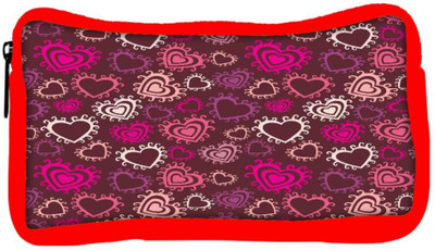 

Snoogg Eco Friendly Canvas Multivolor Hearts Designer Student Pen Pencil Case Coin Purse Pouch Cosmetic Makeup Bag (RED) Pouch(Multicolor)
