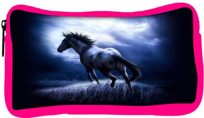 

Snoogg Eco Friendly Canvas Horse Running Designer Student Pen Pencil Case Coin Purse Pouch Cosmetic Makeup Bag (PINK) Pouch(Multicolor)