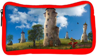 

Snoogg Eco Friendly Canvas Old Times House Designer Student Pen Pencil Case Coin Purse Pouch Cosmetic Makeup Bag (RED) Pouch(Multicolor)