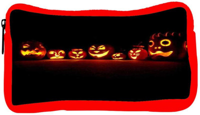 

Snoogg Eco Friendly Canvas Seven Halloween Pumpkin Student Pen Pencil Case Coin Purse Pouch Cosmetic Makeup Bag (RED) Pouch(Multicolor)