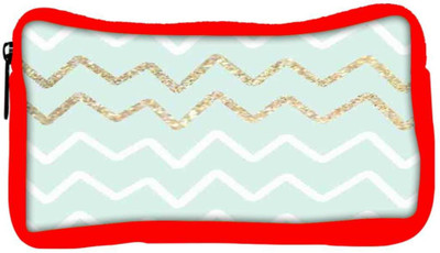 

Snoogg Eco Friendly Canvas Wavular Student Pen Pencil Case Coin Purse Pouch Cosmetic Makeup Bag (RED) Pouch(Multicolor)