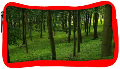

Snoogg Eco Friendly Canvas Green Forest Designer Student Pen Pencil Case Coin Purse Pouch Cosmetic Makeup Bag (RED) Pouch(Multicolor)