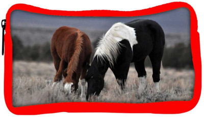 

Snoogg Eco Friendly Canvas Black And Brown Horse Designer Student Pen Pencil Case Coin Purse Pouch Cosmetic Makeup Bag (RED) Pouch(Multicolor)